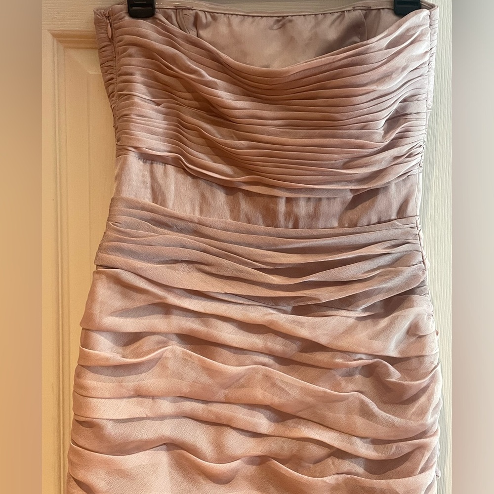 ML Monique Lhuillie Bridesmaids Dress. Dusty Rose Color Size 4 - Picture 12 of 15